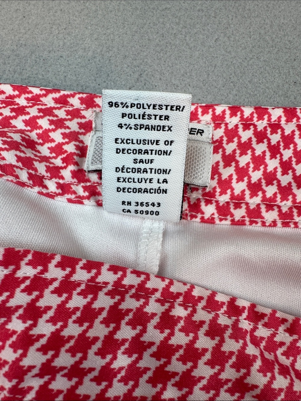 Izod Golf Women's Pink Houndstooth Stretch Golf Skirt Skort w/ Pockets Size 12 - Picture 7 of 9